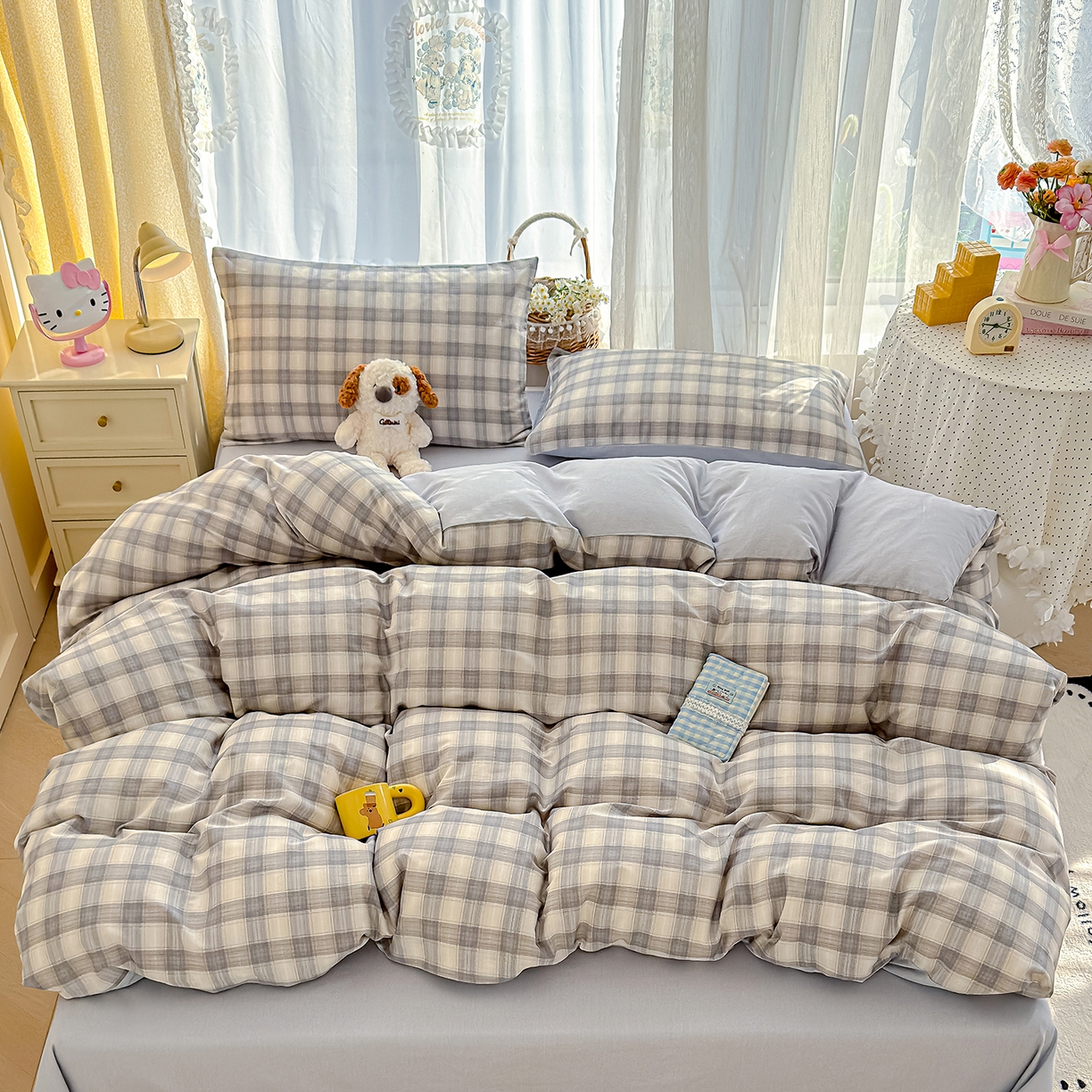 91家纺网 家纺一手货源 找家纺 元禾 2026新款12868新疆全棉单品枕套系列（提供质检报告） 亚麻格