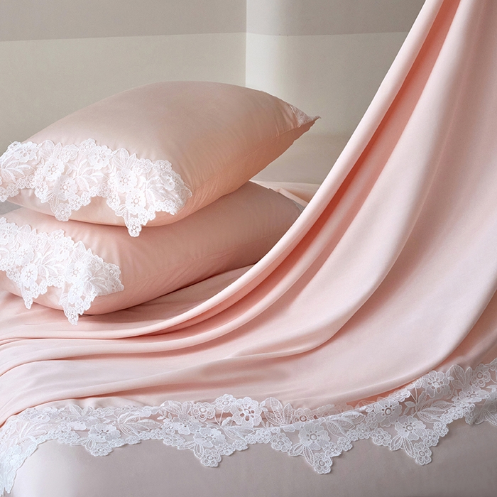 91家纺网 家纺一手货源 找家纺 （总）金奇达家纺 2026新款茧养丝光缎四件套-蕾丝小姐（标准号全网控价（折后券后）不低于299元）