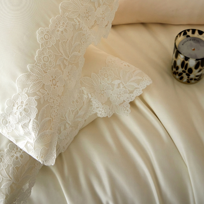 91家纺网 家纺一手货源 找家纺 金奇达家纺 2026新款茧养丝光缎四件套-蕾丝小姐（标准号全网控价（折后券后）不低于299元） 蕾丝小姐-山茶