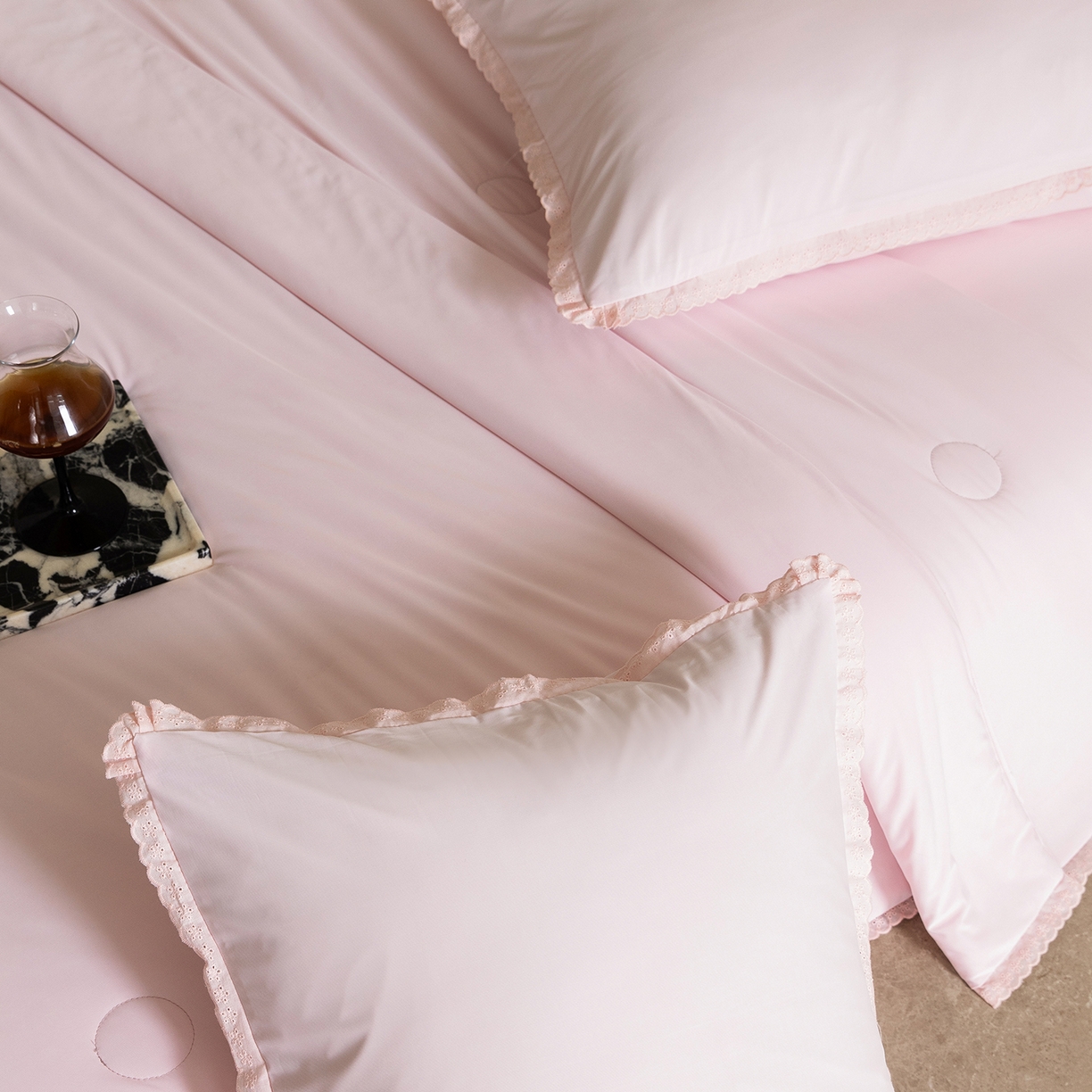 91家纺网 家纺一手货源 找家纺 立奥被业 2026新款锦氨凉感夏被夏凉被空调被竹浆纤维夏被四件套大油光夏凉被 粉色