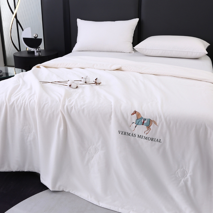 91家纺网 家纺一手货源 找家纺 （总）薇玛仕 2026新款纯棉赛马曲系列60支新疆棉纱棉花夏凉被空调被里外全棉