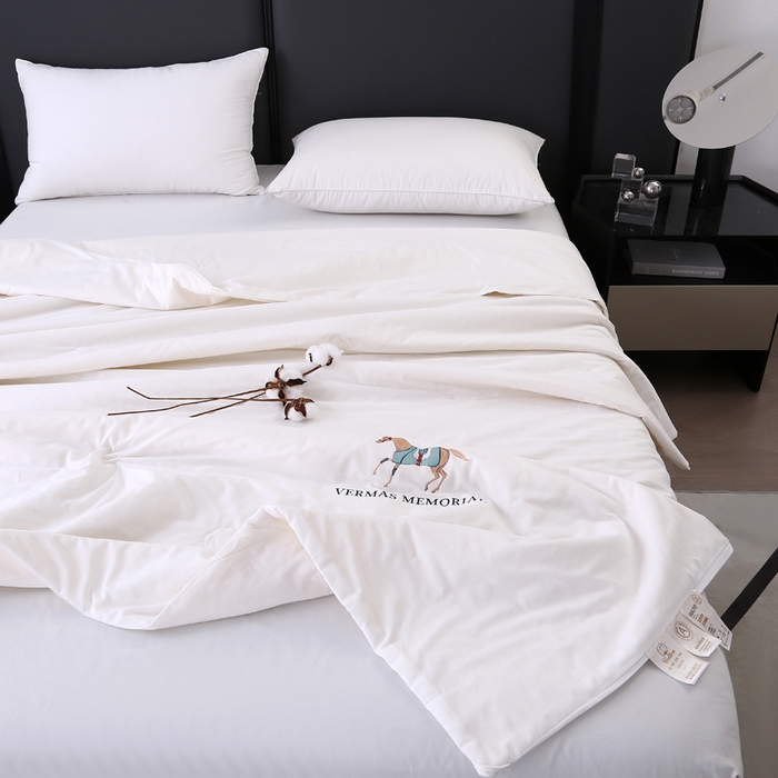 91家纺网 家纺一手货源 找家纺 （总）薇玛仕 2026新款纯棉赛马曲系列60支新疆棉纱棉花夏凉被空调被里外全棉