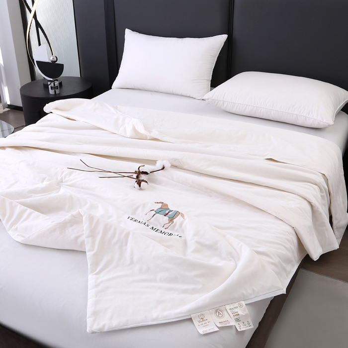 91家纺网 家纺一手货源 找家纺 （总）薇玛仕 2026新款纯棉赛马曲系列60支新疆棉纱棉花夏凉被空调被里外全棉