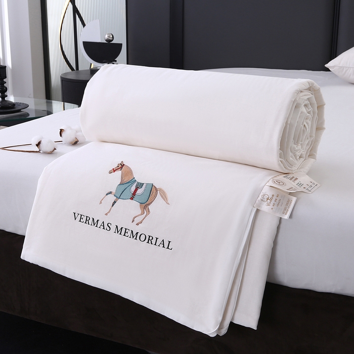 91家纺网 家纺一手货源 找家纺 （总）薇玛仕 2026新款纯棉赛马曲系列60支新疆棉纱棉花夏凉被空调被里外全棉