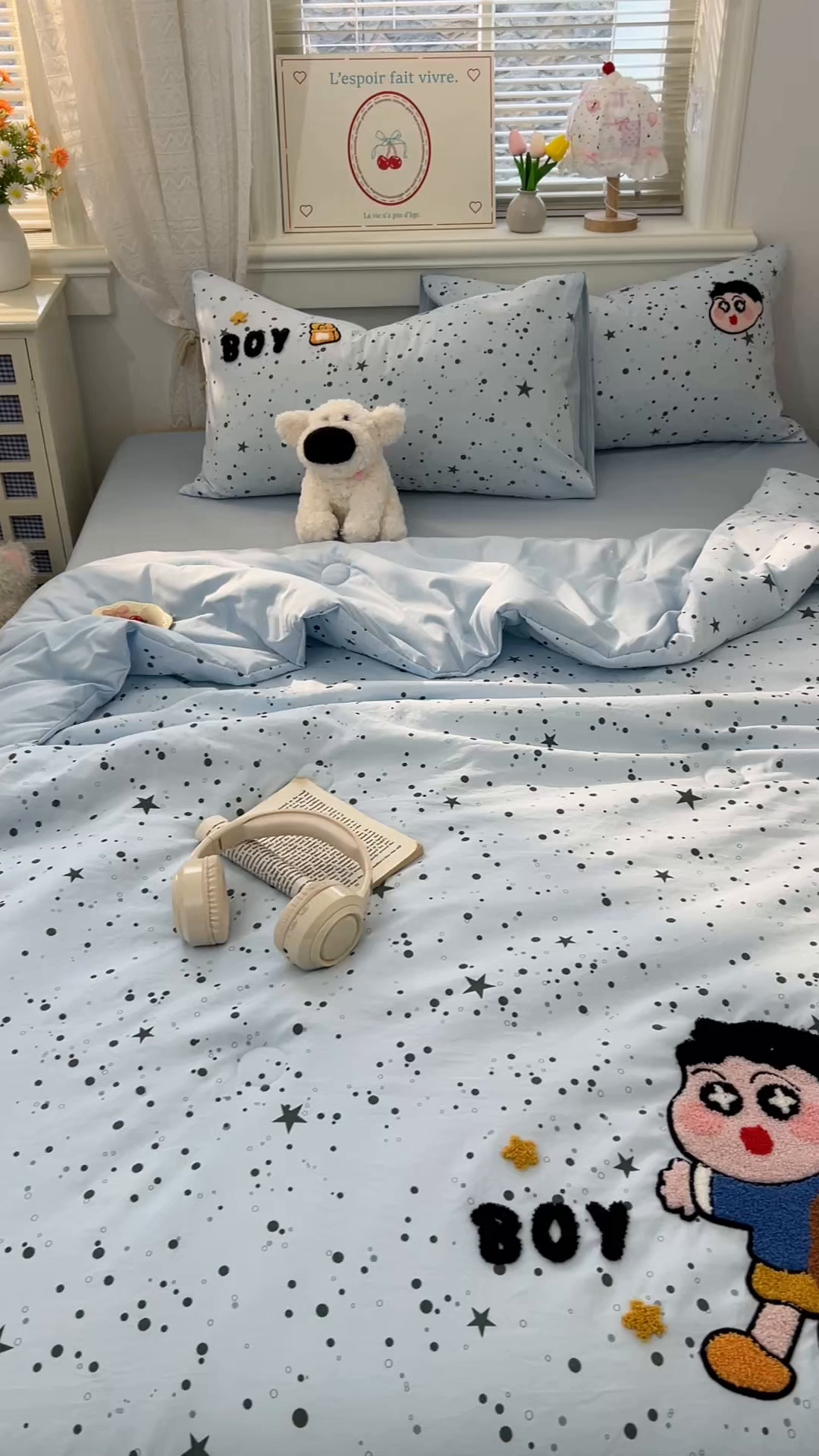 91家纺网 家纺一手货源 找家纺 易辰美 2026新款水洗棉毛巾绣夏被四件套 小新与大白