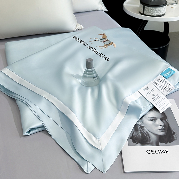 91家纺网 家纺一手货源 找家纺 （总）薇玛仕 2026新款绣花80支兰精天丝可水洗蚕丝被100蚕丝填充夏凉被空调被