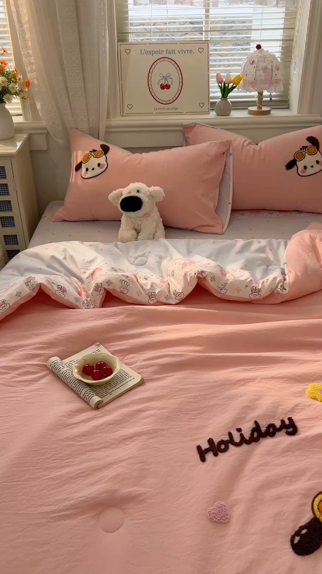 91家纺网 家纺一手货源 找家纺 易辰美 2026新款水洗棉毛巾绣夏被四件套 帕恰狗