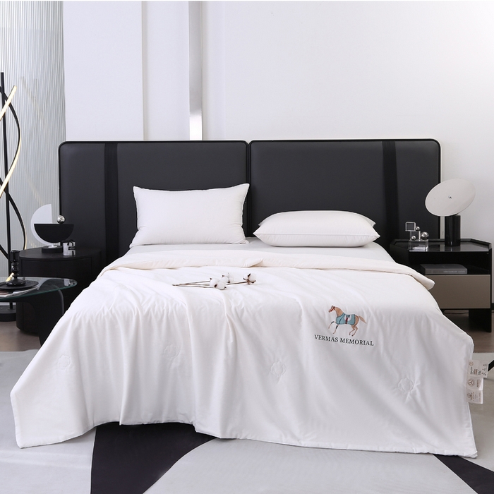 91家纺网 家纺一手货源 找家纺 （总）薇玛仕 2026新款纯棉赛马曲系列60支新疆棉纱棉花夏凉被空调被里外全棉