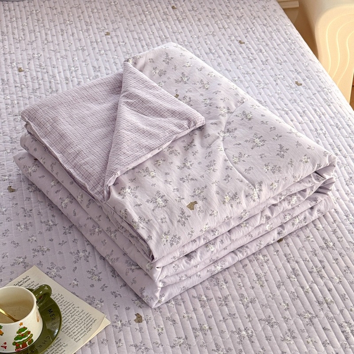 91家纺网 家纺一手货源 找家纺 （总）云玲时尚 2026新款古法水洗棉夏被床盖四件套