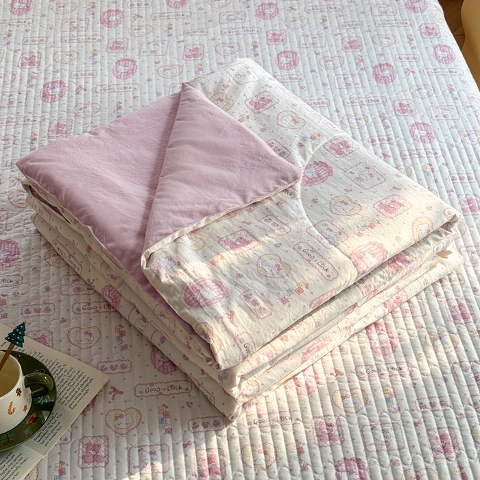 91家纺网 家纺一手货源 找家纺 （总）云玲时尚 2026新款古法水洗棉夏被床盖四件套