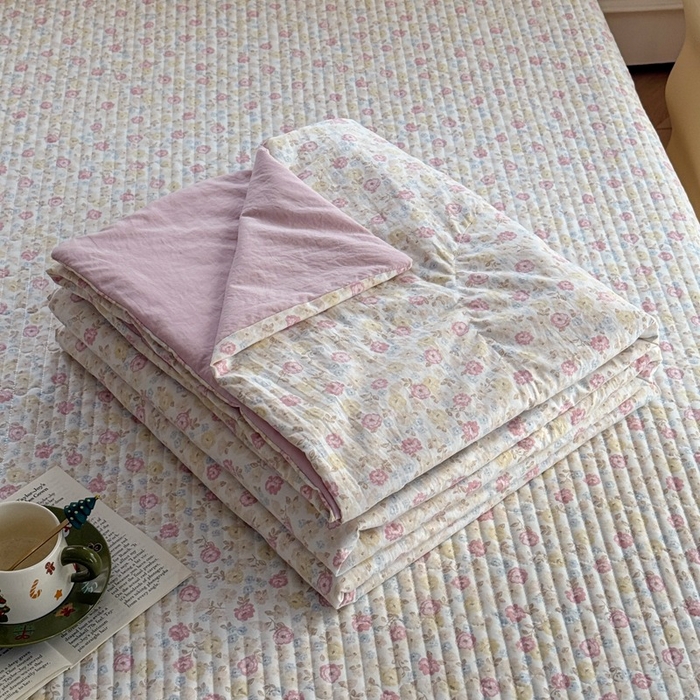 91家纺网 家纺一手货源 找家纺 （总）云玲时尚 2026新款古法水洗棉夏被床盖四件套