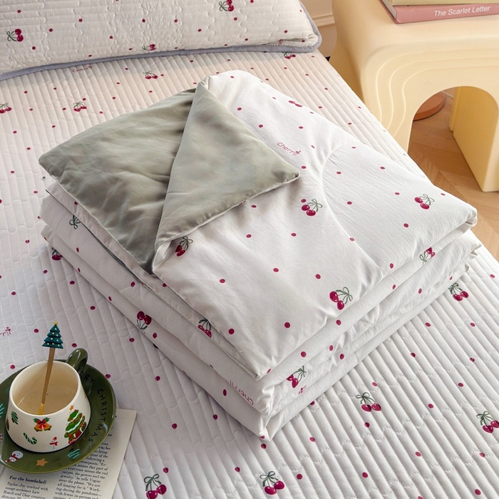 91家纺网 家纺一手货源 找家纺 （总）云玲时尚 2026新款古法水洗棉夏被床盖四件套