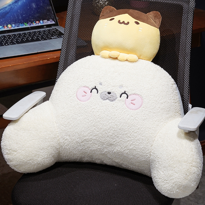 91家纺网 家纺一手货源 找家纺 （总）仟亿莱 2026新款团子海豹小伙伴拥抱式腰靠