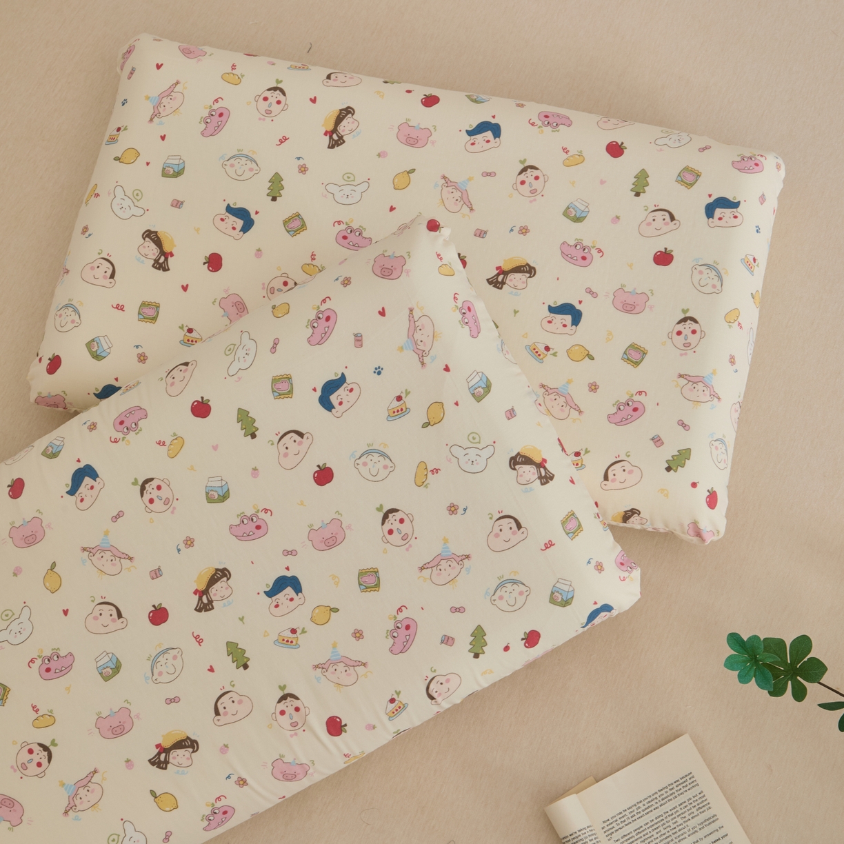 91家纺网 家纺一手货源 找家纺 百寐 2026新款全棉纯棉A类双层纱立体记忆深睡枕芯保护套42*70纯棉枕套 可爱小新