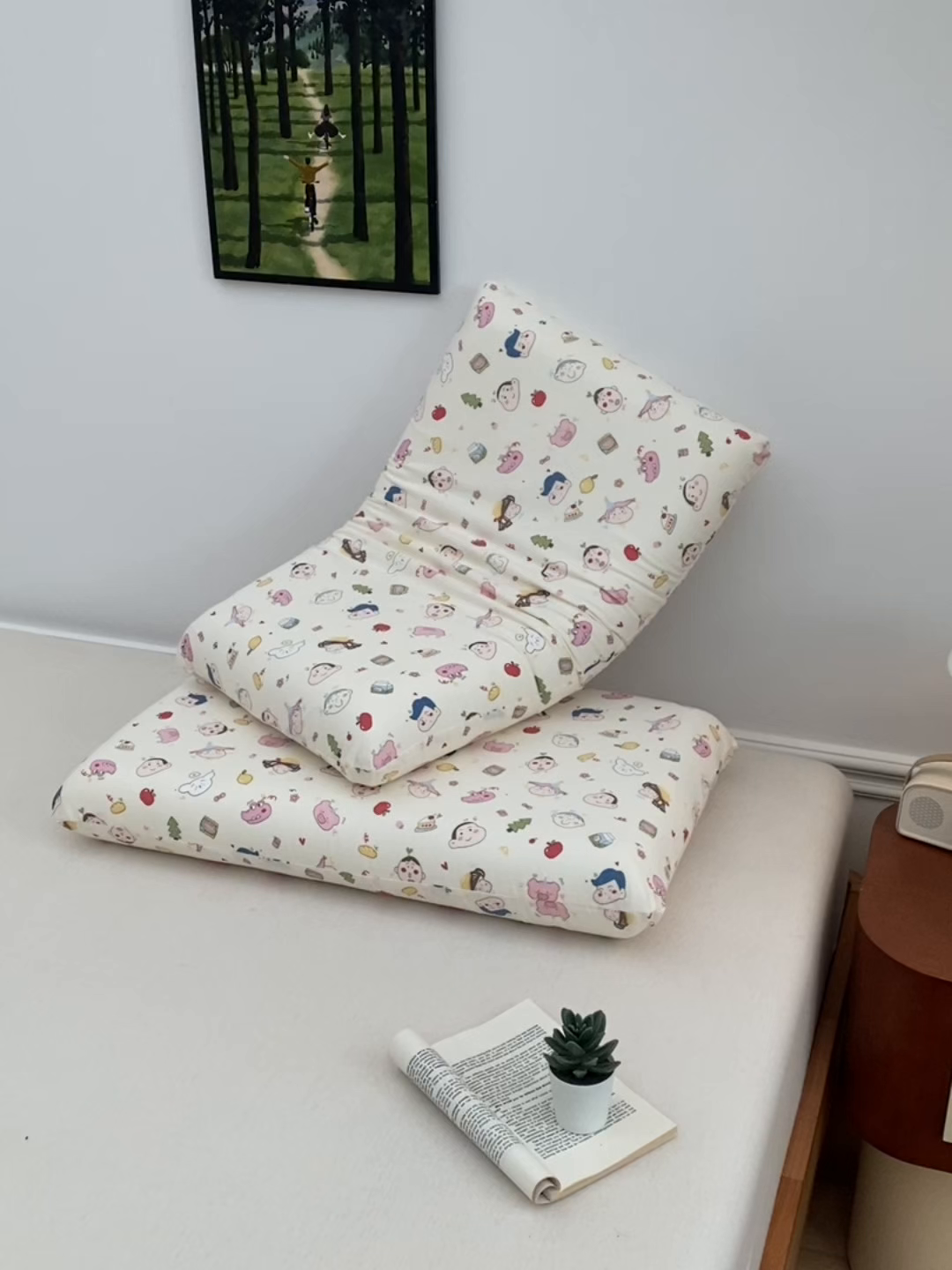 91家纺网 家纺一手货源 找家纺 百寐 2026新款全棉纯棉A类双层纱立体记忆深睡枕芯保护套42*70纯棉枕套 可爱小新