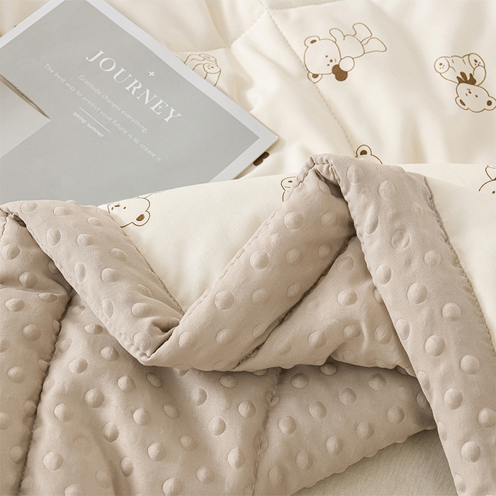 91家纺网 家纺一手货源 找家纺 （总）壹张床 2026新款A类水洗棉3D豆豆夏被夏凉被空调被