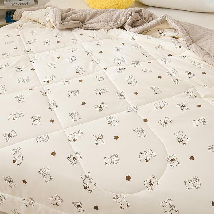 91家纺网 家纺一手货源 找家纺 （总）壹张床 2026新款A类水洗棉3D豆豆夏被夏凉被空调被