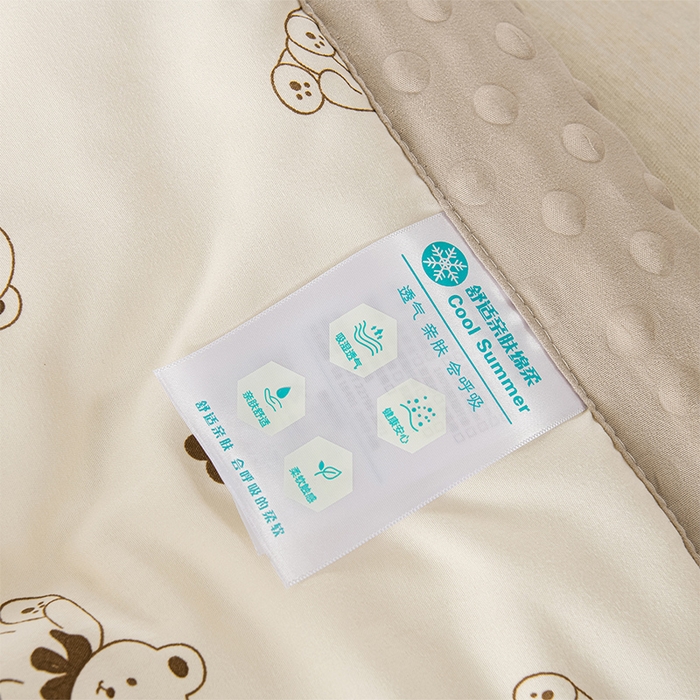 91家纺网 家纺一手货源 找家纺 壹张床 2026新款A类水洗棉3D豆豆夏被夏凉被空调被 抱抱熊