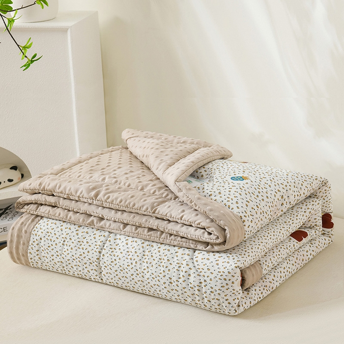 91家纺网 家纺一手货源 找家纺 壹张床 2026新款A类水洗棉3D豆豆夏被夏凉被空调被 狮子乐园