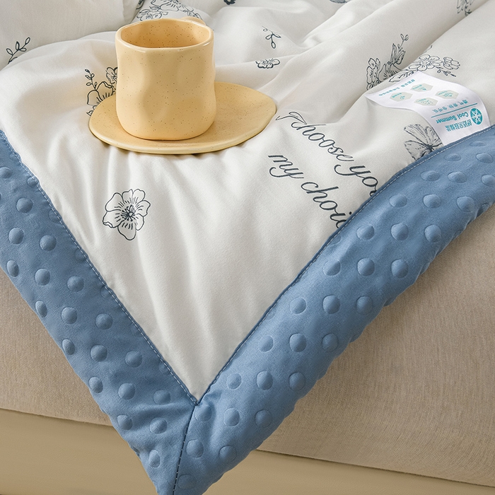 91家纺网 家纺一手货源 找家纺 壹张床 2026新款A类水洗棉3D豆豆夏被夏凉被空调被 花蝶梦