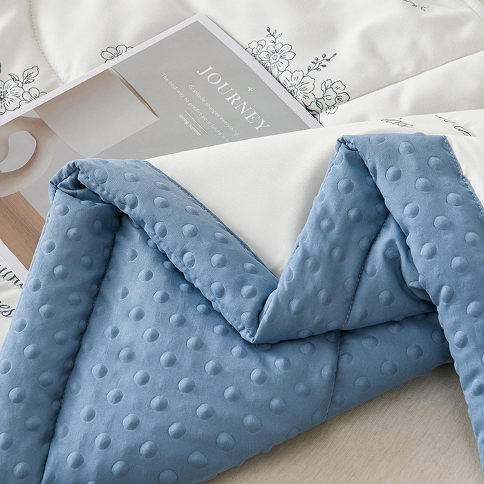 91家纺网 家纺一手货源 找家纺 壹张床 2026新款A类水洗棉3D豆豆夏被夏凉被空调被 花蝶梦