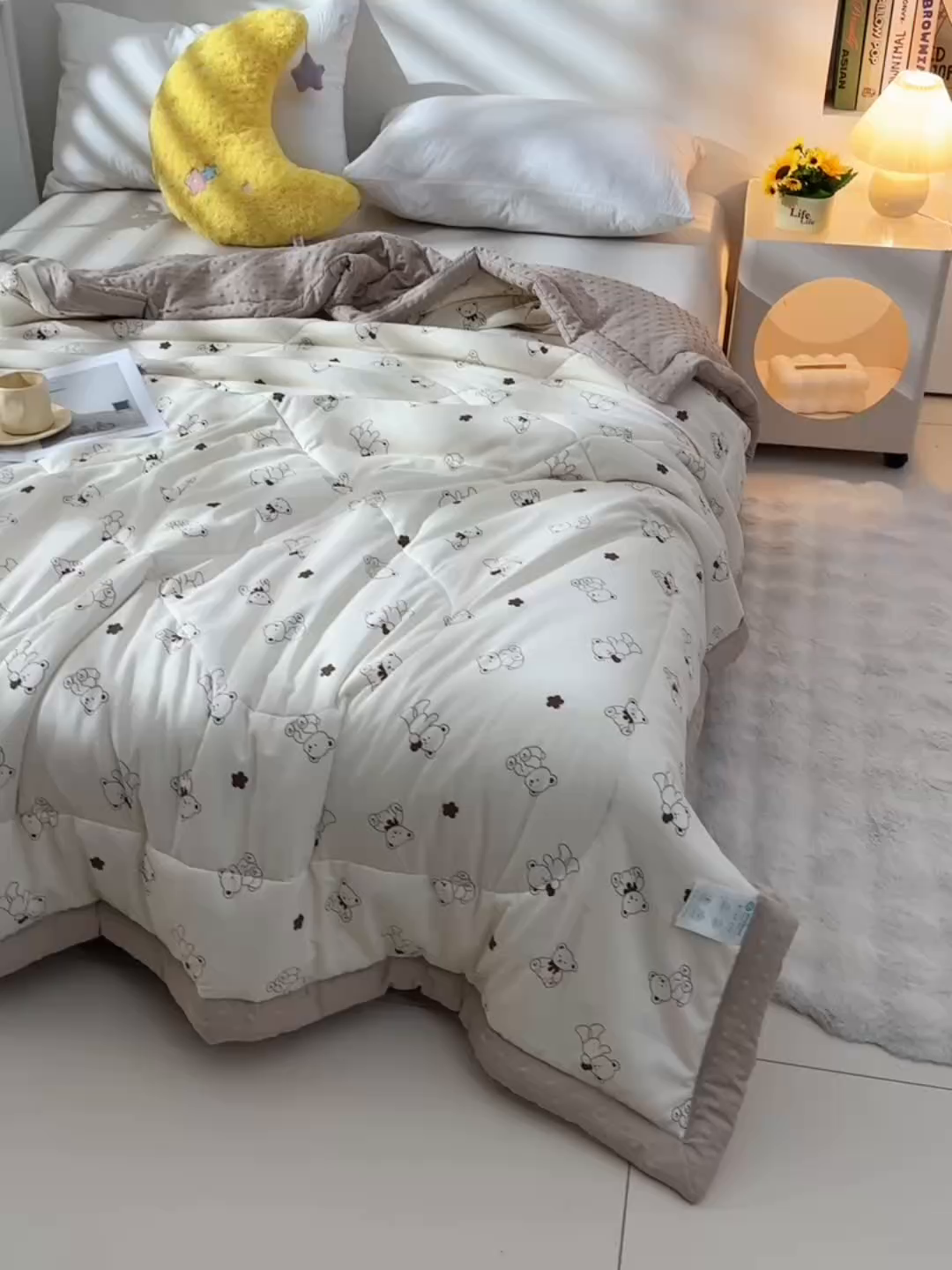 91家纺网 家纺一手货源 找家纺 （总）壹张床 2026新款A类水洗棉3D豆豆夏被夏凉被空调被