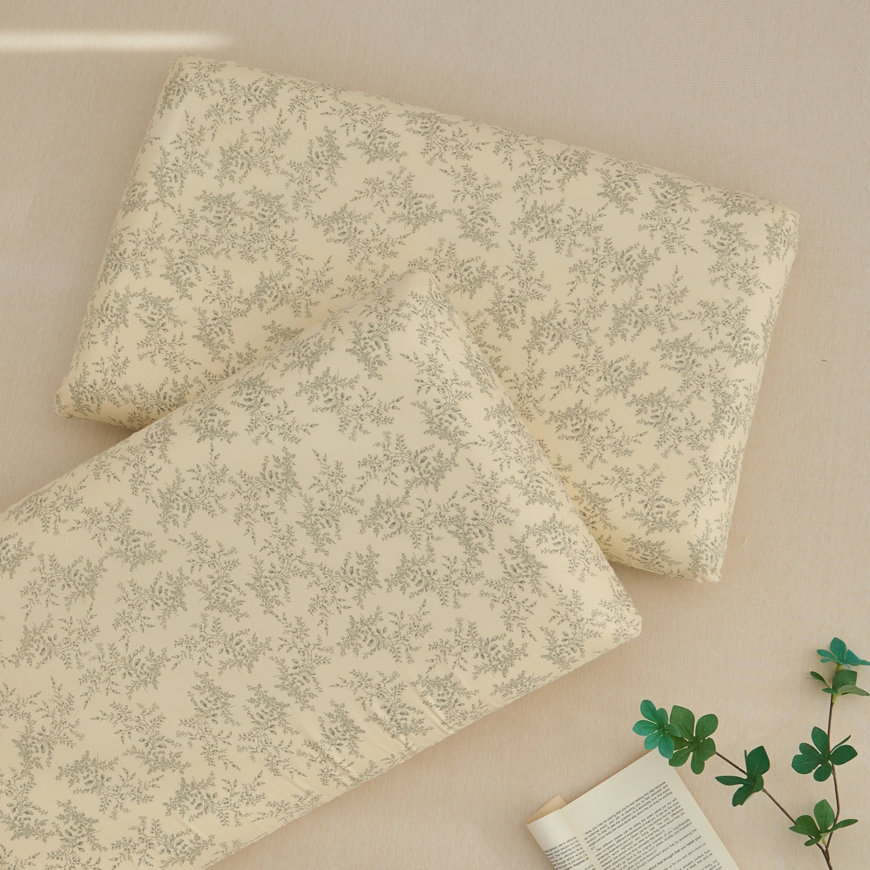 91家纺网 家纺一手货源 找家纺 百寐 2026新款全棉纯棉A类双层纱立体记忆深睡枕芯保护套42*70纯棉枕套 迷雾森林