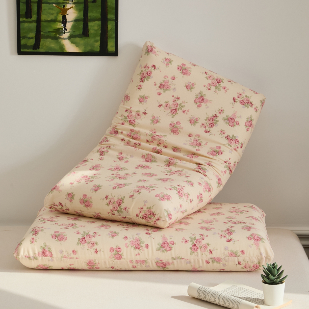 91家纺网 家纺一手货源 找家纺 百寐 2026新款全棉纯棉A类双层纱立体记忆深睡枕芯保护套42*70纯棉枕套 蔷薇之恋