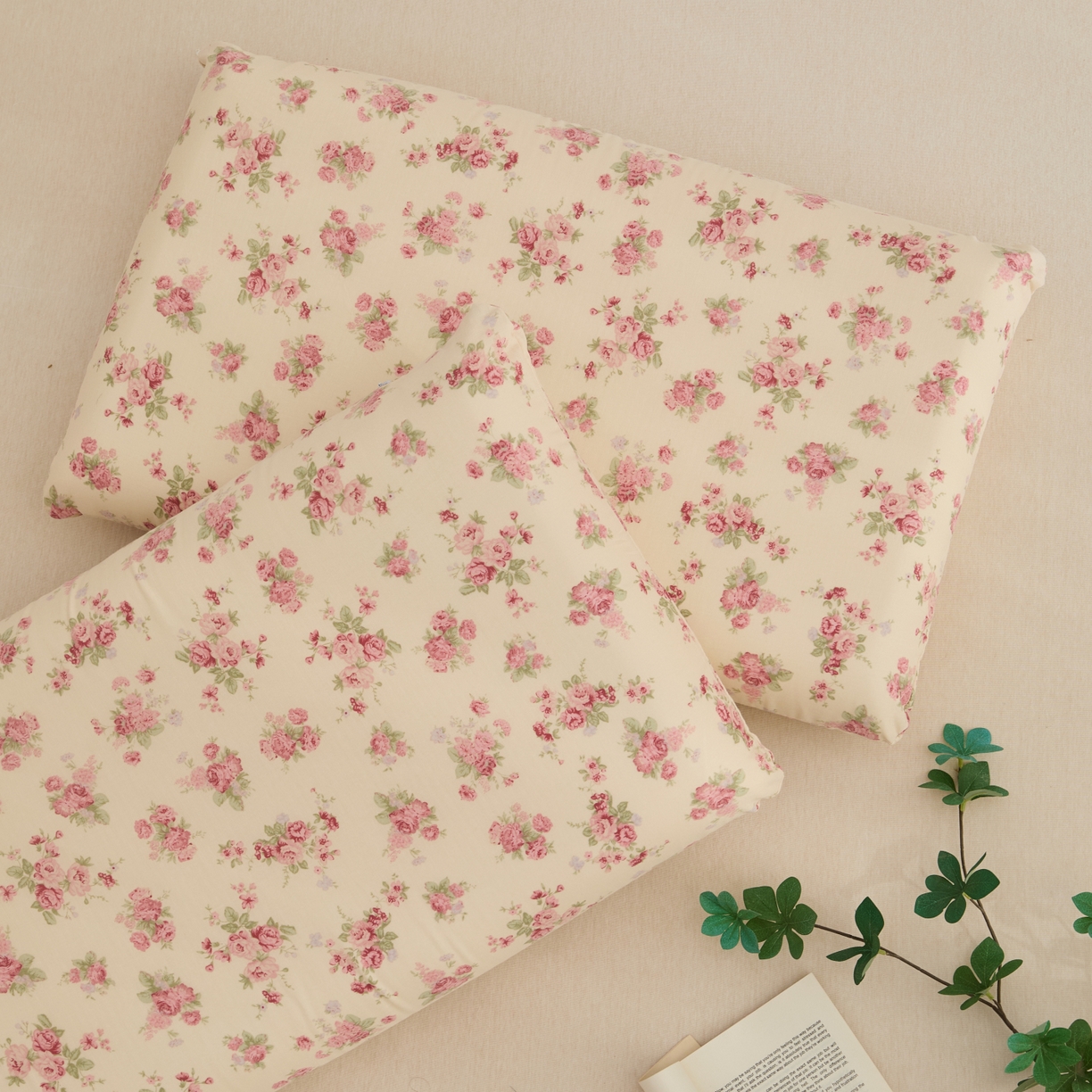 91家纺网 家纺一手货源 找家纺 百寐 2026新款全棉纯棉A类双层纱立体记忆深睡枕芯保护套42*70纯棉枕套 蔷薇之恋