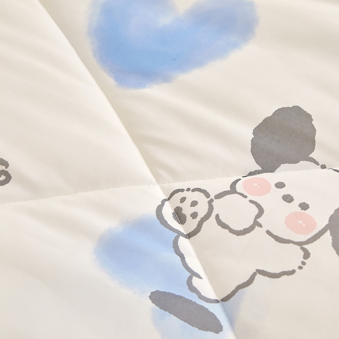 91家纺网 家纺一手货源 找家纺 董韵家纺 2026年新款凉感丝数码印花夏被 可爱狗