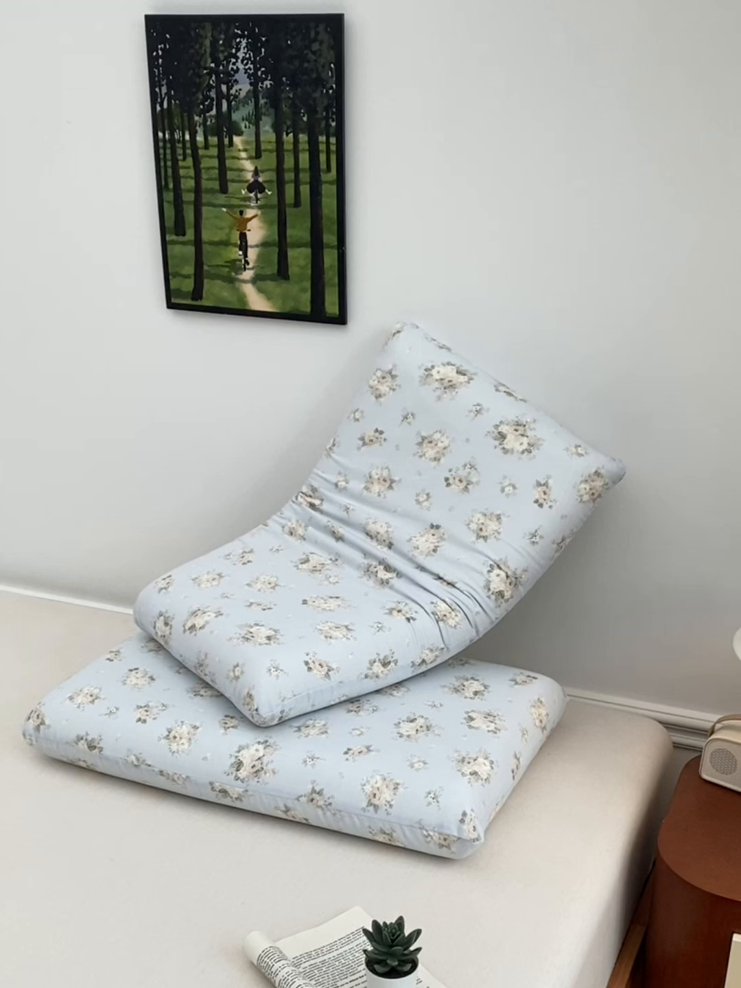 91家纺网 家纺一手货源 找家纺 百寐 2026新款全棉纯棉A类双层纱立体记忆深睡枕芯保护套42*70纯棉枕套 夏日微醺