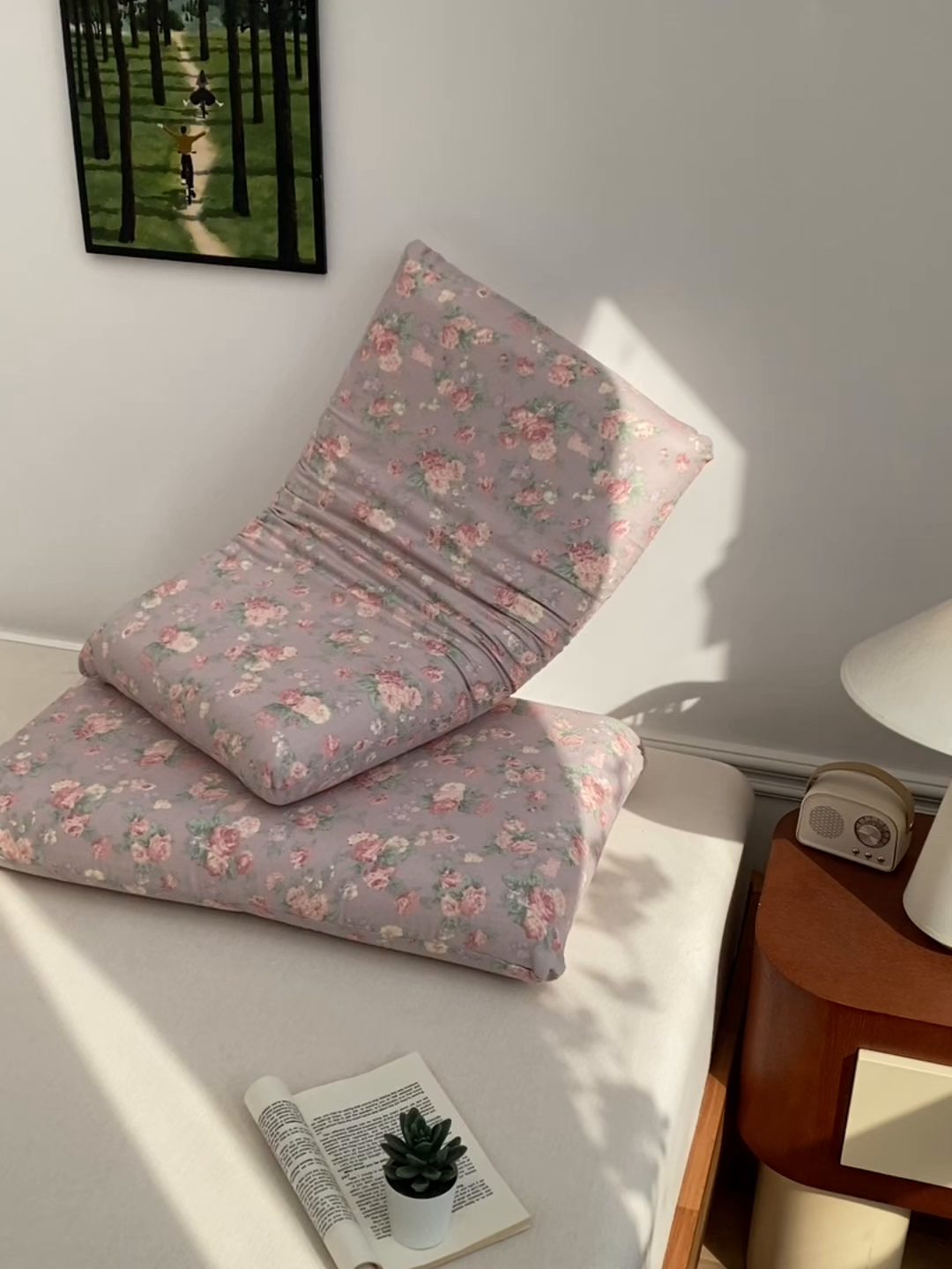 91家纺网 家纺一手货源 找家纺 百寐 2026新款全棉纯棉A类双层纱立体记忆深睡枕芯保护套42*70纯棉枕套 遇见浪漫