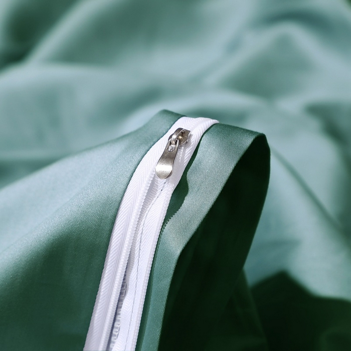 91家纺网 家纺一手货源 找家纺 晶缦家纺 2026新全棉A类纯棉100支贡缎长绒棉纯色多规格四件套-绮云系列 绮云-橄榄绿