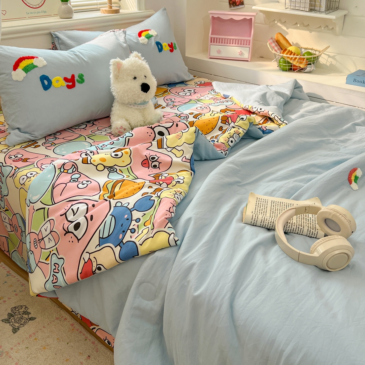 91家纺网 家纺一手货源 找家纺 （总）易辰美 2026新款水洗棉毛巾绣夏被四件套