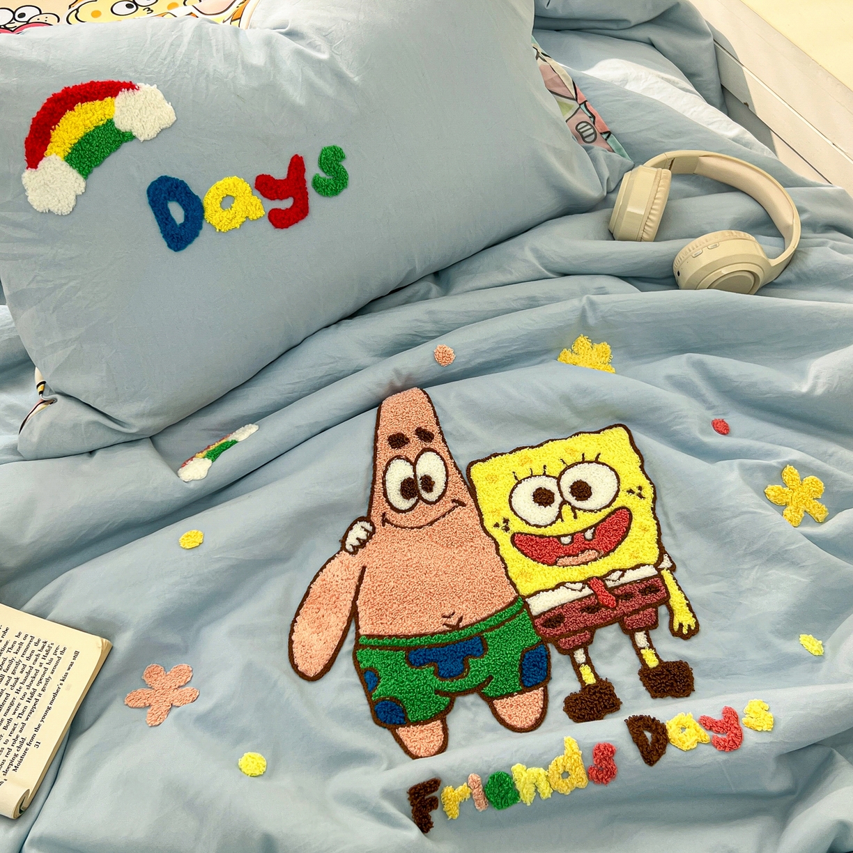 91家纺网 家纺一手货源 找家纺 （总）易辰美 2026新款水洗棉毛巾绣夏被四件套