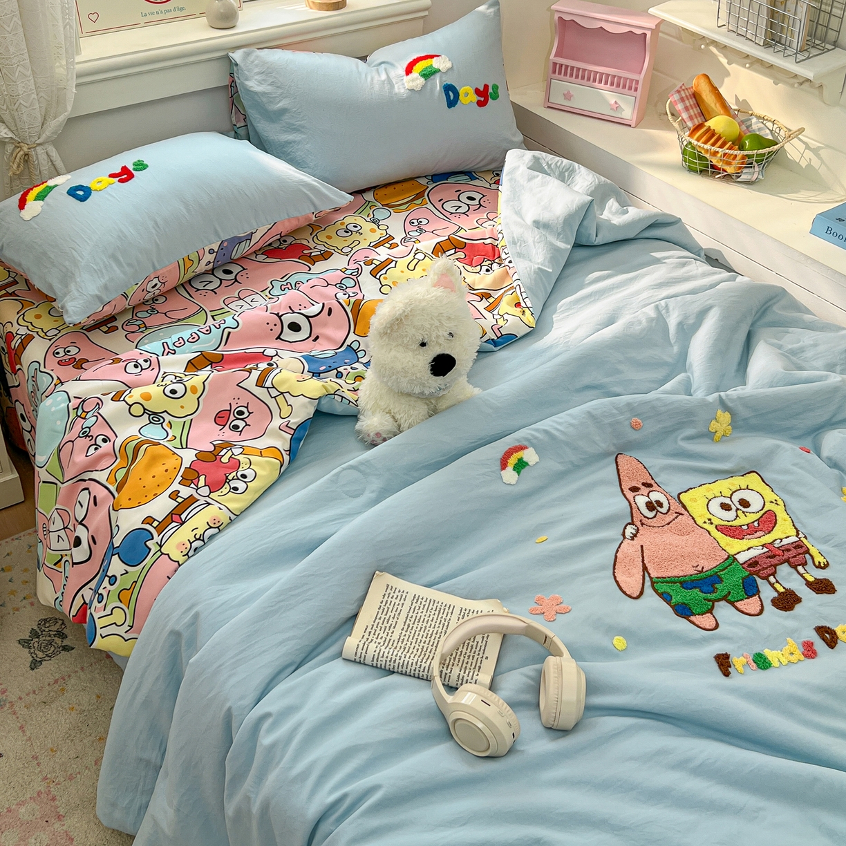 91家纺网 家纺一手货源 找家纺 （总）易辰美 2026新款水洗棉毛巾绣夏被四件套