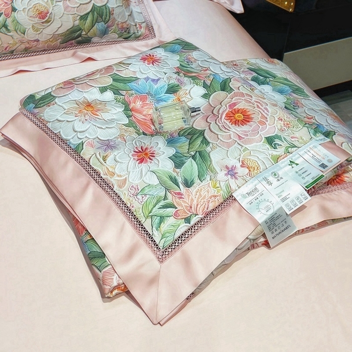 91家纺网 家纺一手货源 找家纺 （总）欧夏家纺 2026新款兰精天丝数码印花镂空夏被空调被夏凉被薄被子可机洗