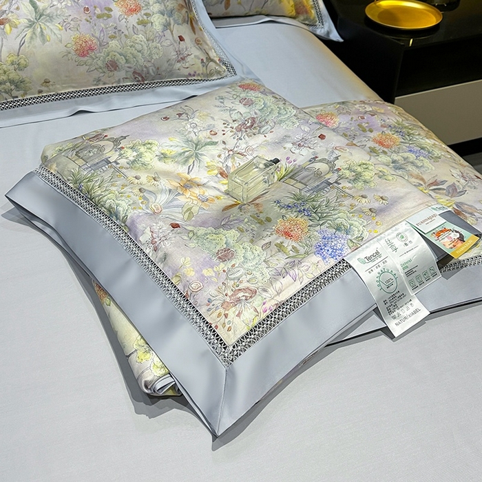 91家纺网 家纺一手货源 找家纺 （总）欧夏家纺 2026新款兰精天丝数码印花镂空夏被空调被夏凉被薄被子可机洗