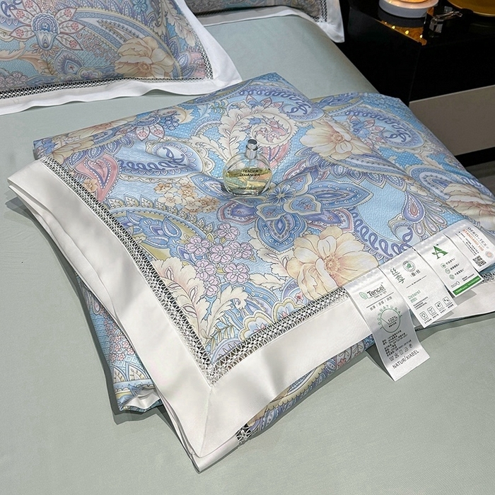 91家纺网 家纺一手货源 找家纺 （总）欧夏家纺 2026新款兰精天丝数码印花镂空夏被空调被夏凉被薄被子可机洗