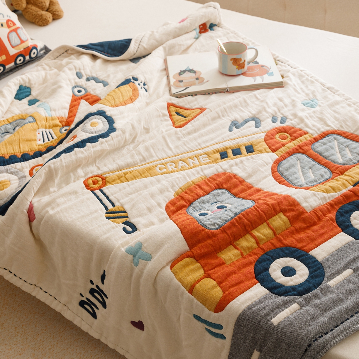 91家纺网 家纺一手货源 找家纺 （总）悦然毛巾被 2026新款全棉纱布儿童泡泡被夏被盖毯 