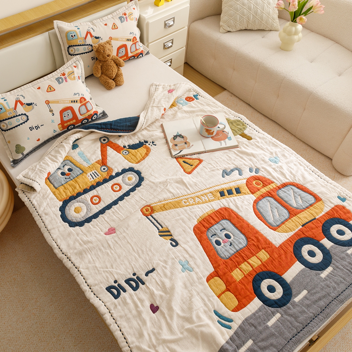 91家纺网 家纺一手货源 找家纺 （总）悦然毛巾被 2026新款全棉纱布儿童泡泡被夏被盖毯 