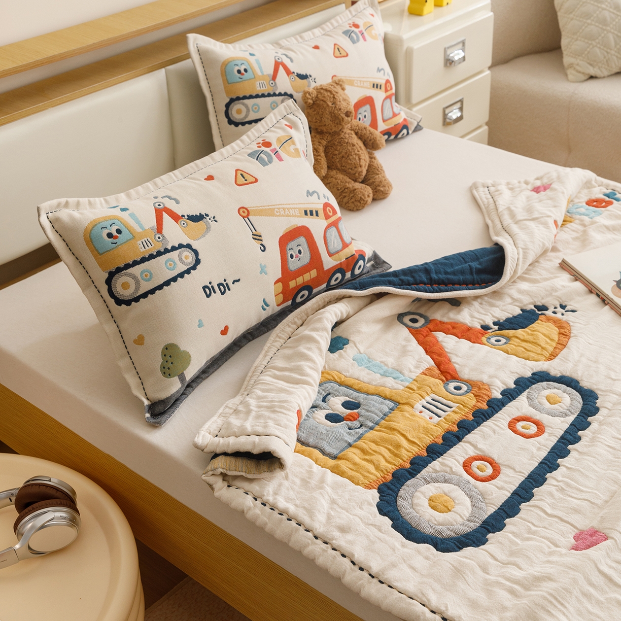 91家纺网 家纺一手货源 找家纺 （总）悦然毛巾被 2026新款全棉纱布儿童泡泡被夏被盖毯 