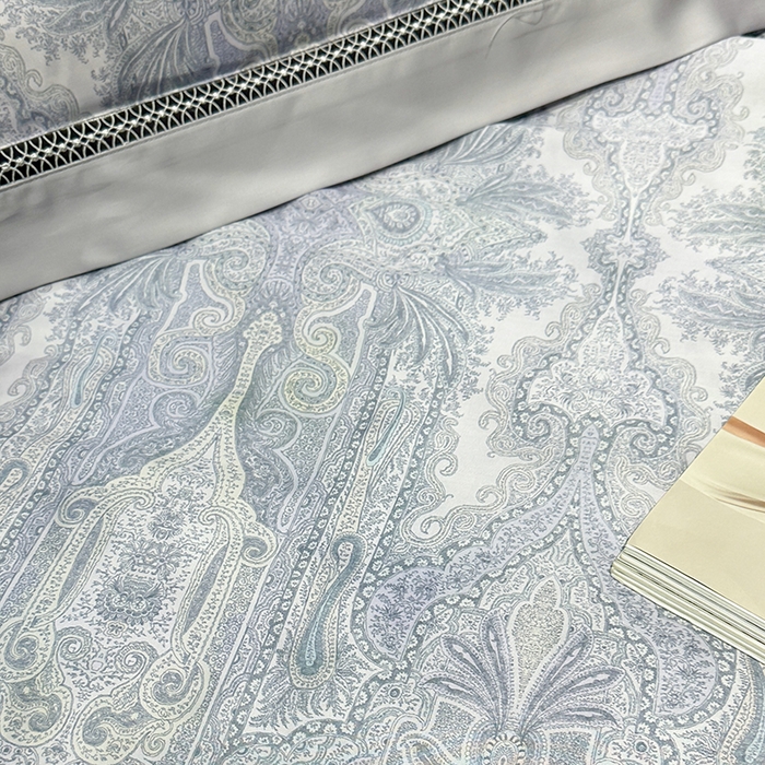 91家纺网 家纺一手货源 找家纺 欧夏家纺 2026新款兰精天丝数码印花镂空夏被空调被夏凉被薄被子可机洗 伯爵-紫灰