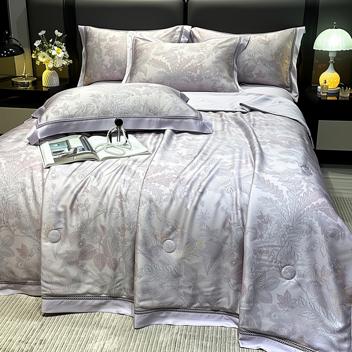 91家纺网 家纺一手货源 找家纺 欧夏家纺 2026新款兰精天丝数码印花镂空夏被空调被夏凉被薄被子可机洗 佛罗伦萨