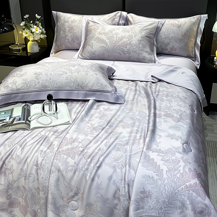 91家纺网 家纺一手货源 找家纺 欧夏家纺 2026新款兰精天丝数码印花镂空夏被空调被夏凉被薄被子可机洗 佛罗伦萨