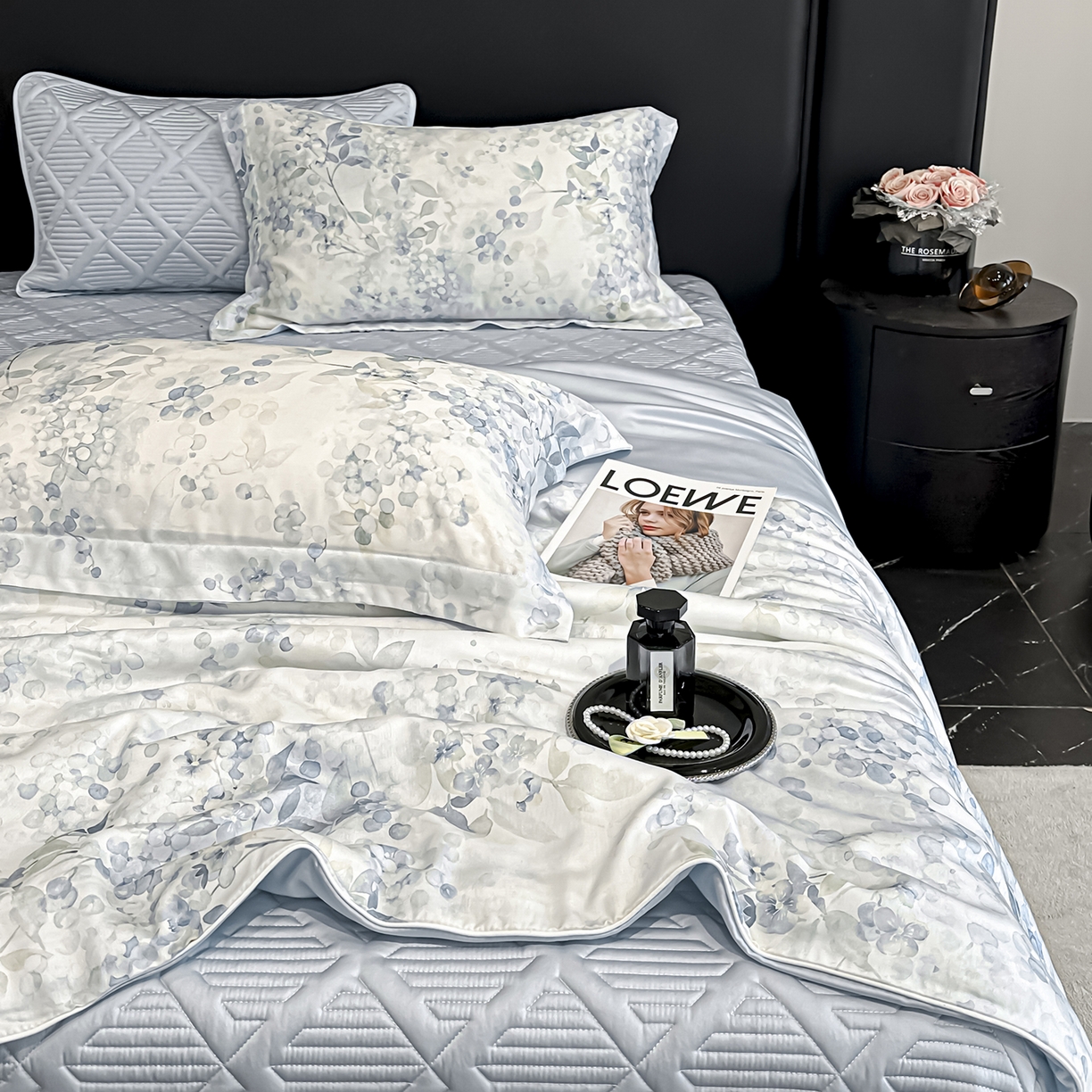 91家纺网 家纺一手货源 找家纺 吾诺家居 2026春夏新款数码印花莱赛尔天丝夏被夏凉被空调被-天印系列 且听风吟