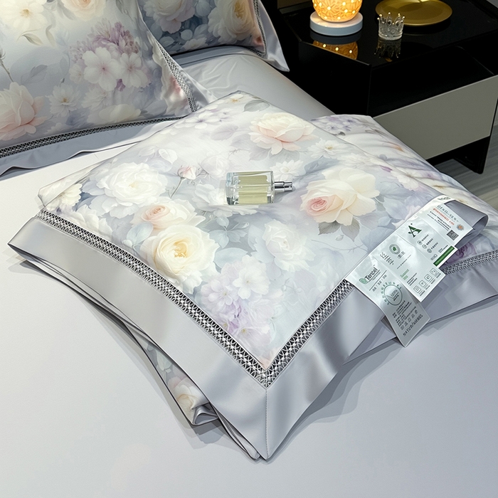 欧夏家纺 2026新款兰精天丝数码印花镂空夏被空调被夏凉被薄被子可机洗 国色天香