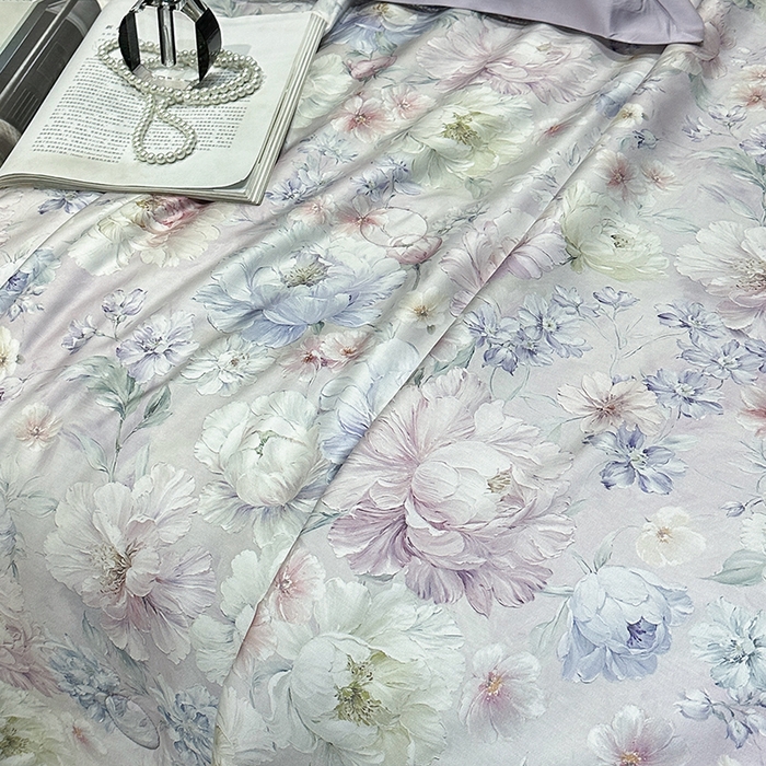 91家纺网 家纺一手货源 找家纺 欧夏家纺 2026新款兰精天丝数码印花镂空夏被空调被夏凉被薄被子可机洗 花期绽放