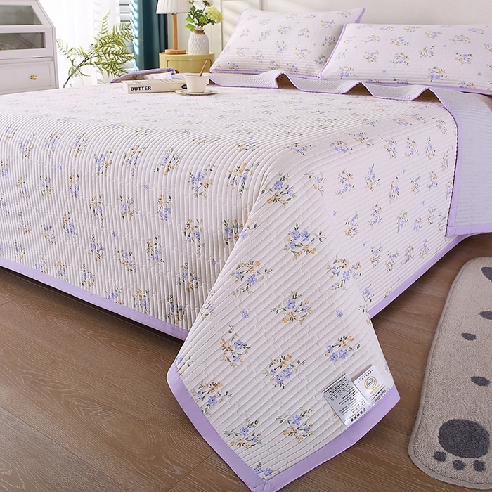 91家纺网 家纺一手货源 找家纺 欧朵家纺 2026新款云朵棉夹棉单床盖床盖单件 半岛花园