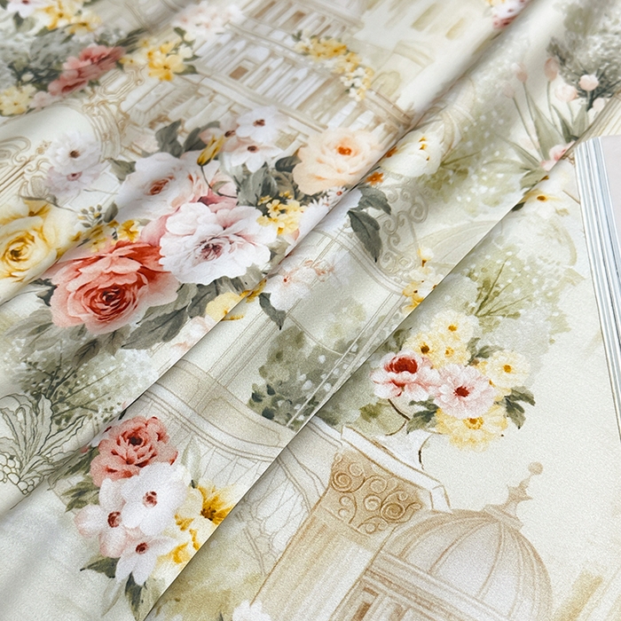 91家纺网 家纺一手货源 找家纺 欧夏家纺 2026新款兰精天丝数码印花镂空夏被空调被夏凉被薄被子可机洗 卡芙庄园-咖色